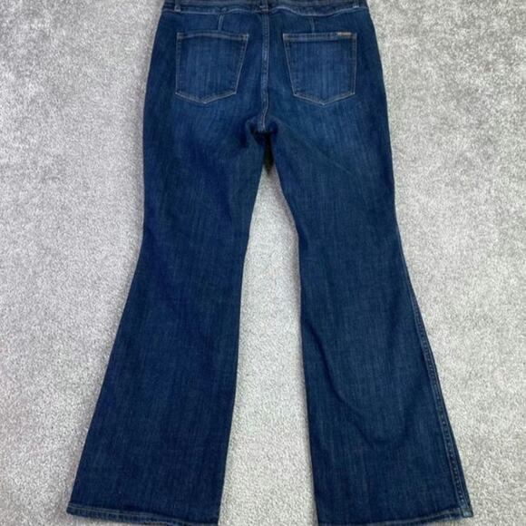 White House Black Market Extra High Rise Skinny Flare Jeans Size 14 - Picture 2 of 7